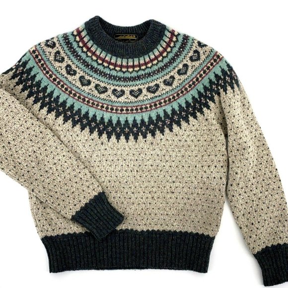 Eddie Bauer Sweaters - Vintage Eddie Bauer  Fair Isle Hearts Sweater
